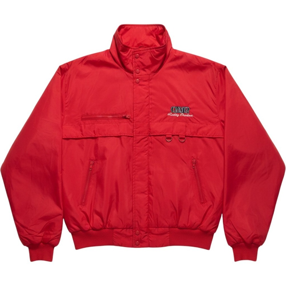 Vintage K-Products CAM2 Racing Oil Bomber Jacket Red Nylon Quilted XL USA New